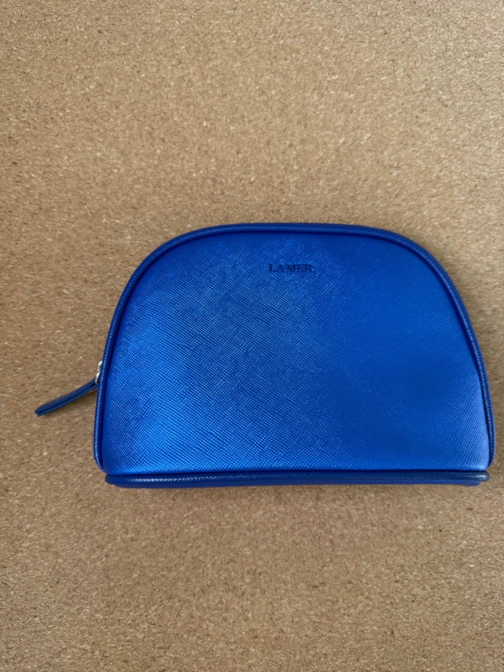 La Mer Blue Cosmetic Makeup Travel Bag Pouch